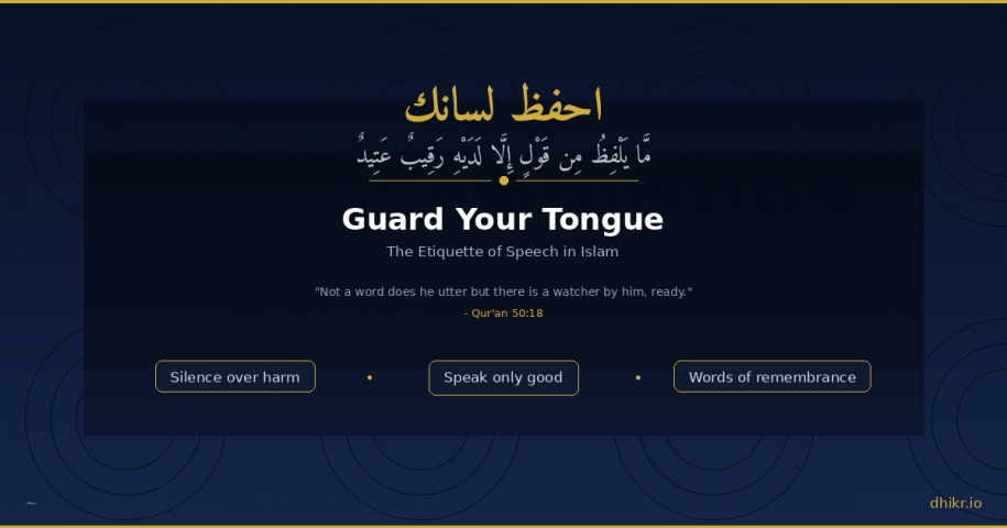 Guard Your Tongue - Islamic blog featured image