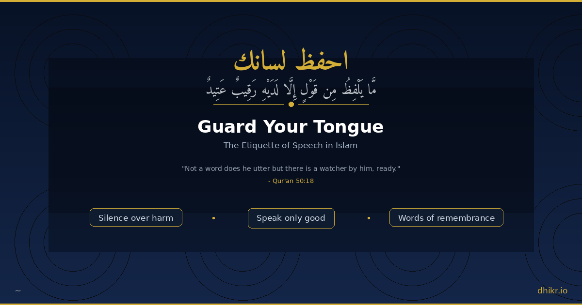 Guard Your Tongue - Islamic blog featured image